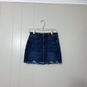American Eagle Hi Rise Mini Skirt Womens Distressed Size 2